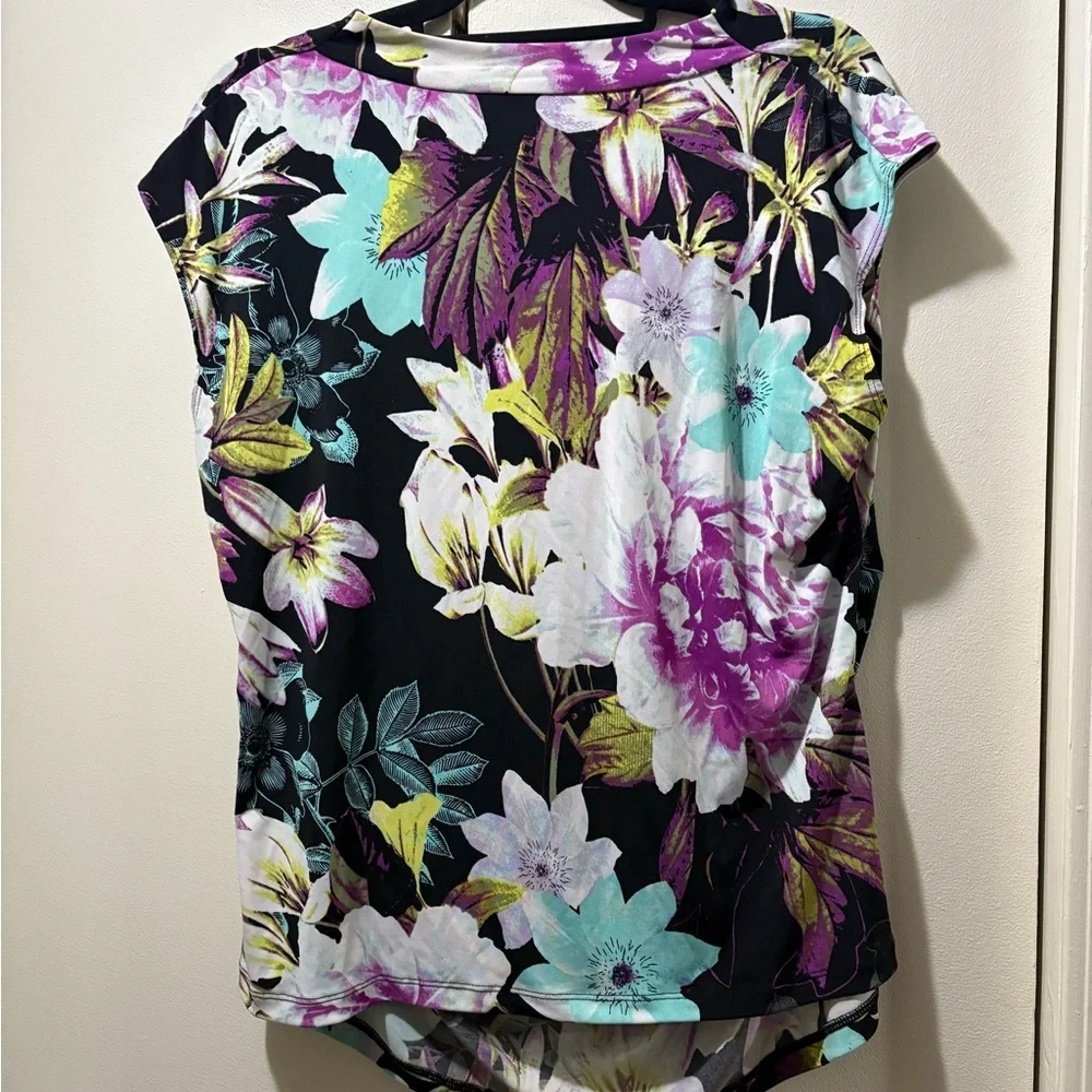 Floral Cowl Neck Women's Top